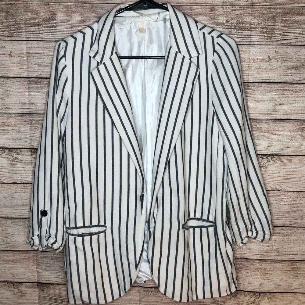 Charlie Charming Striped Blazer Jacket